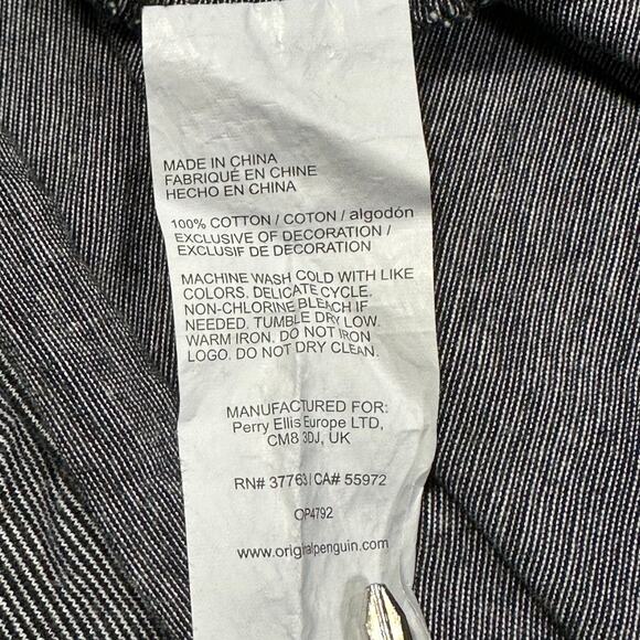 Penguin Heritage Slim Fit Gray Black Short Sleeve Collared Polo Shirt Size Large - Picture 3 of 7